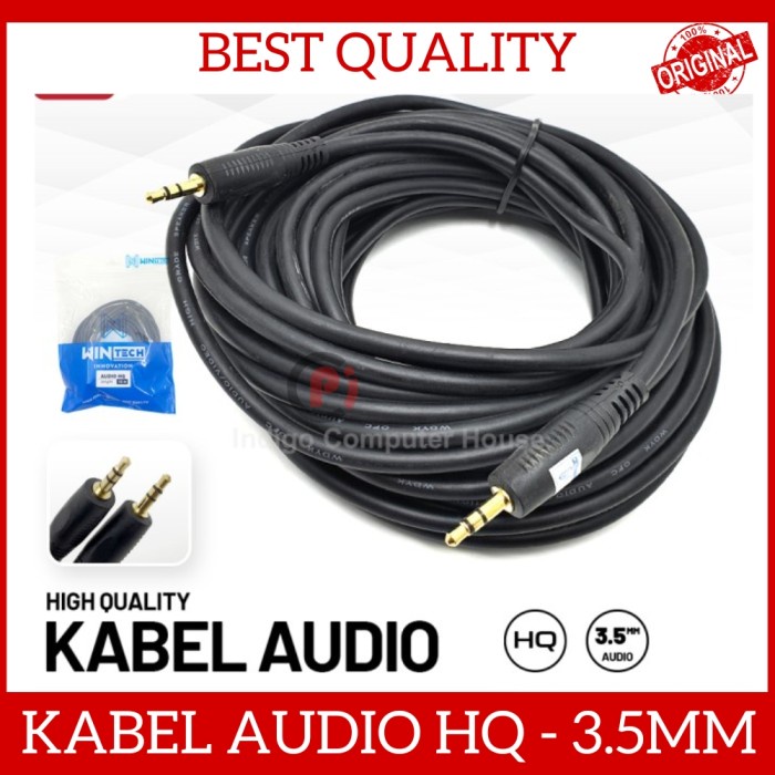 Kabel Audio 3.5mm HQ High Quality Jack 1 ke 1 Stereo 3.5 mm AUX