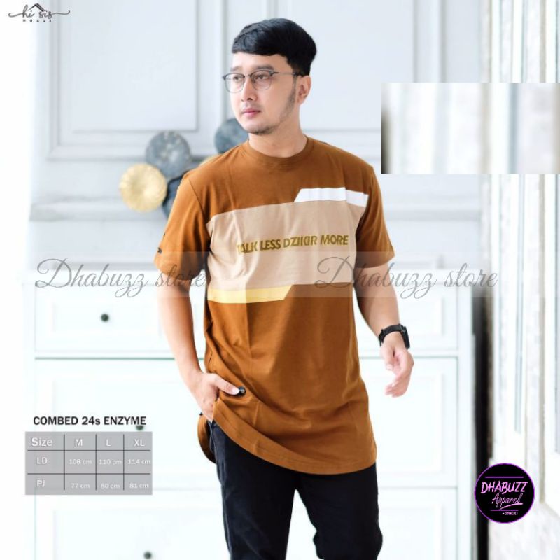 BAJU KAOS KURTA LENGAN PENDEK ORIGINAL TERBARU LEAFY 2 talk less