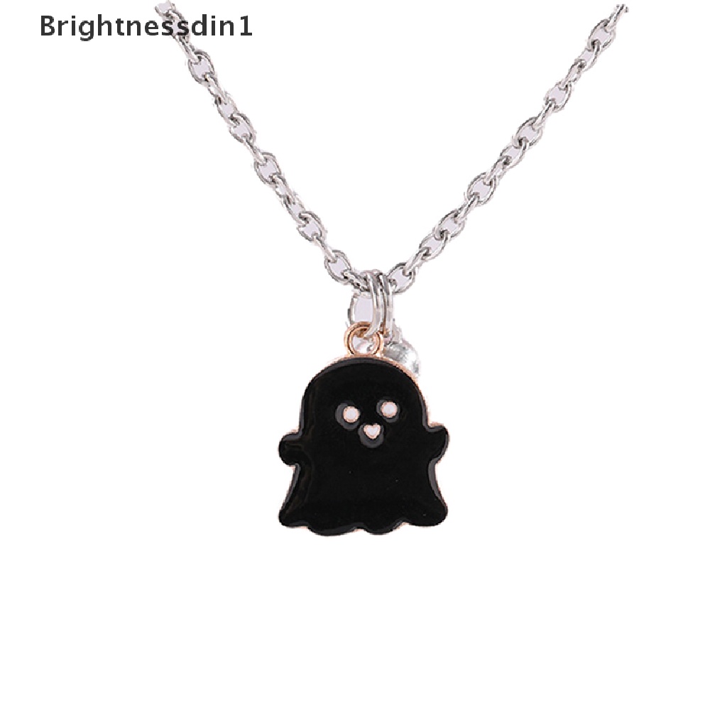 [Brightnessdin1] Kartun Hantu Persahabatan Pasangan Liontin Kalung Fashion Wanita Pria Teman Terbaik Indah Kalung Perhiasan Hadiah Butik