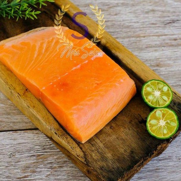 

֍ Salmon Fillet Fresh Frozen / Ikan Salmon Segar (Cooking Grade) 1KG @200 GR [FROZEN FOOD SEAFOOD] ►