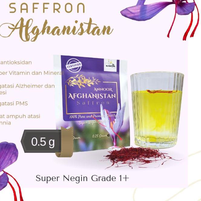 

◌ Saffron Super Negin Grade 1+ 0.5gr Saffron Afghanistan original ➦