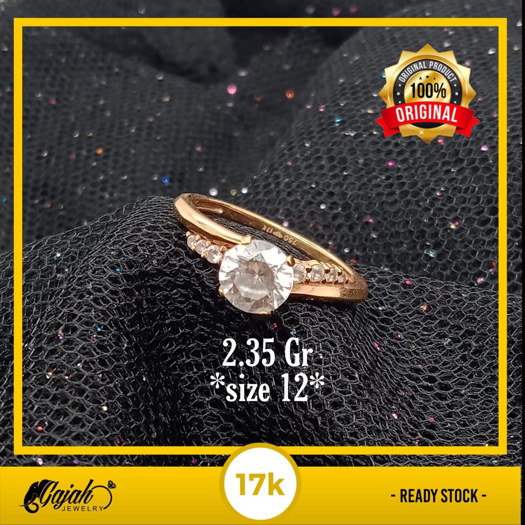 Cincin emas 17k - 2.35 gr kadar 750 - 4179