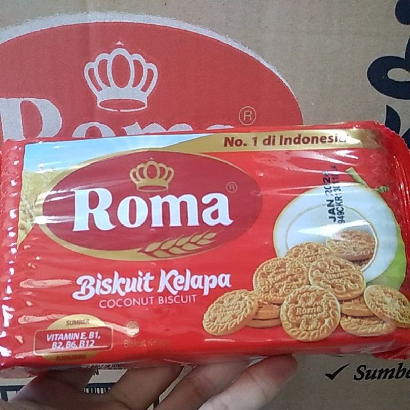 1 dus Roma Kelapa 4 pack x 7 bks ( 28 bks ) Lebih Murah