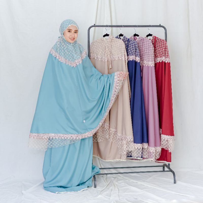 Mukena Katun MALIKA Renda Brukat Mewah