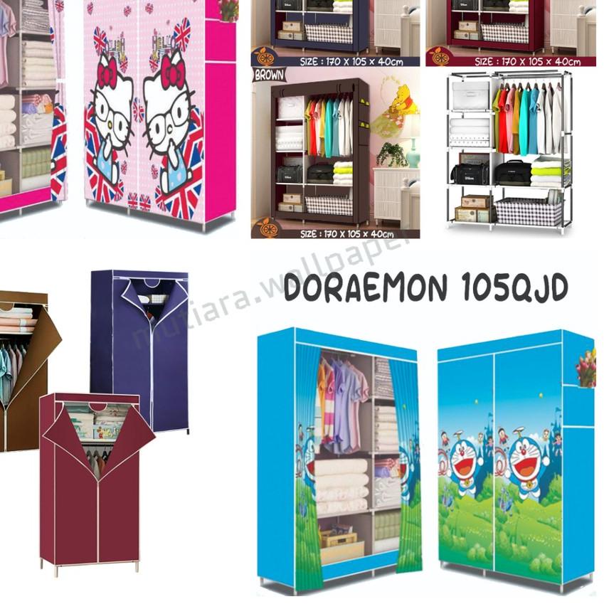 ۩ Lemari Portable Lemari Kain Sisi Ranjang Lemari Serbaguna Lemari Kain Resleting Lemari Gantungan K