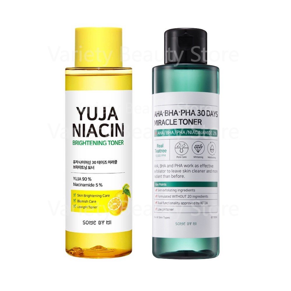 SOME BY MI AHA BHA PHA 30 Day Miracle Toner 150ML/SOME BY MI Yuja Niacin 30 Days Brightening Toner 150ML