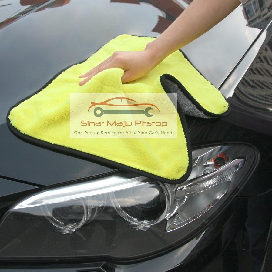 Terlaku KAIN LAP MICROFIBER MOBIL UKURAN BESAR - UNTUK CUCI & LAP KERING & PEMBERSIH EKSTERIOR MOBIL