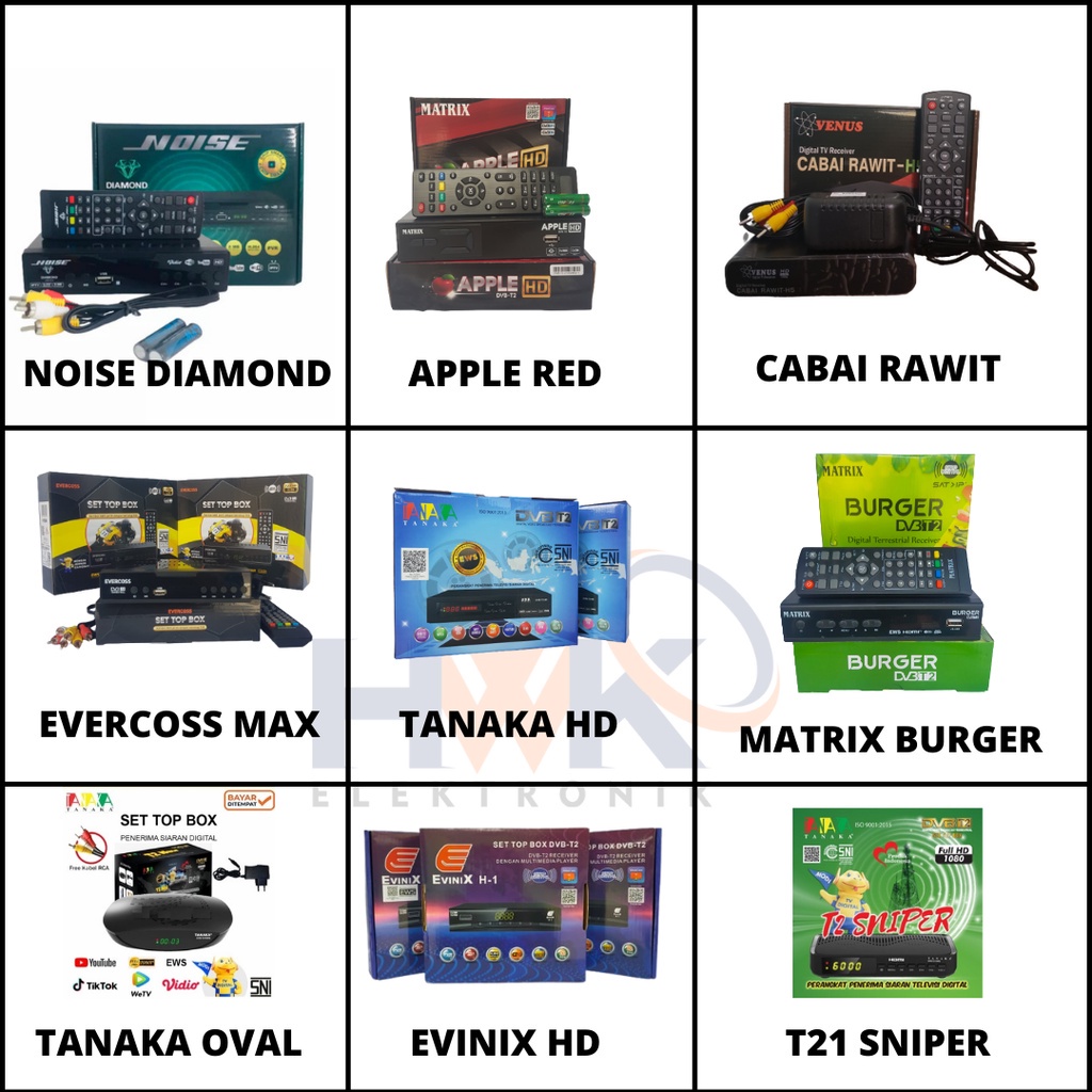 SET TOP BOX TV DIGITAL DVBT2 REKOMENDASI KOMINFO TERBARU 2022 HD
