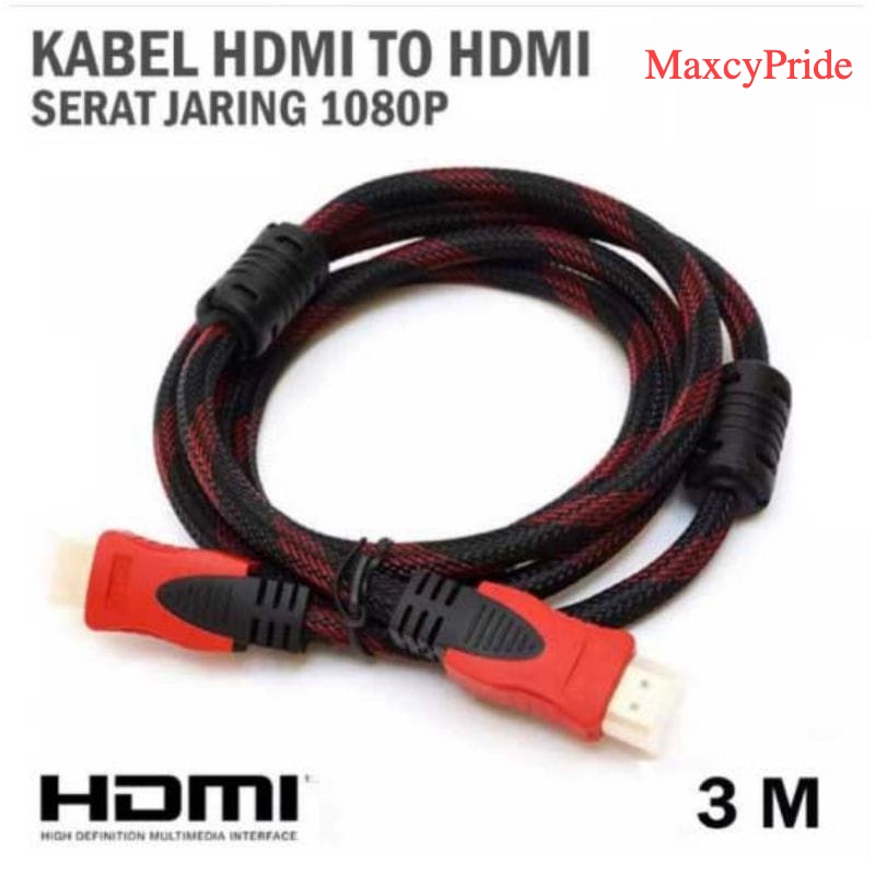 KABEL HDMI TV PANJANG 1.5 METER 3 METER 5 METER 10 METER CABLE HDMI TV SUPPORT MACBOOK IPAD HIGH QUALITY