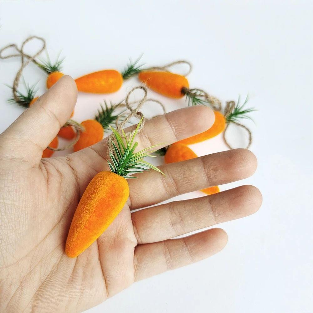 【 ELEGANT 】 Simulation Carrots Cute Durable 12pcs / set Environment-friendly No odor High-quality Easter Decoration Theme Party Toy Props Foam Crafts