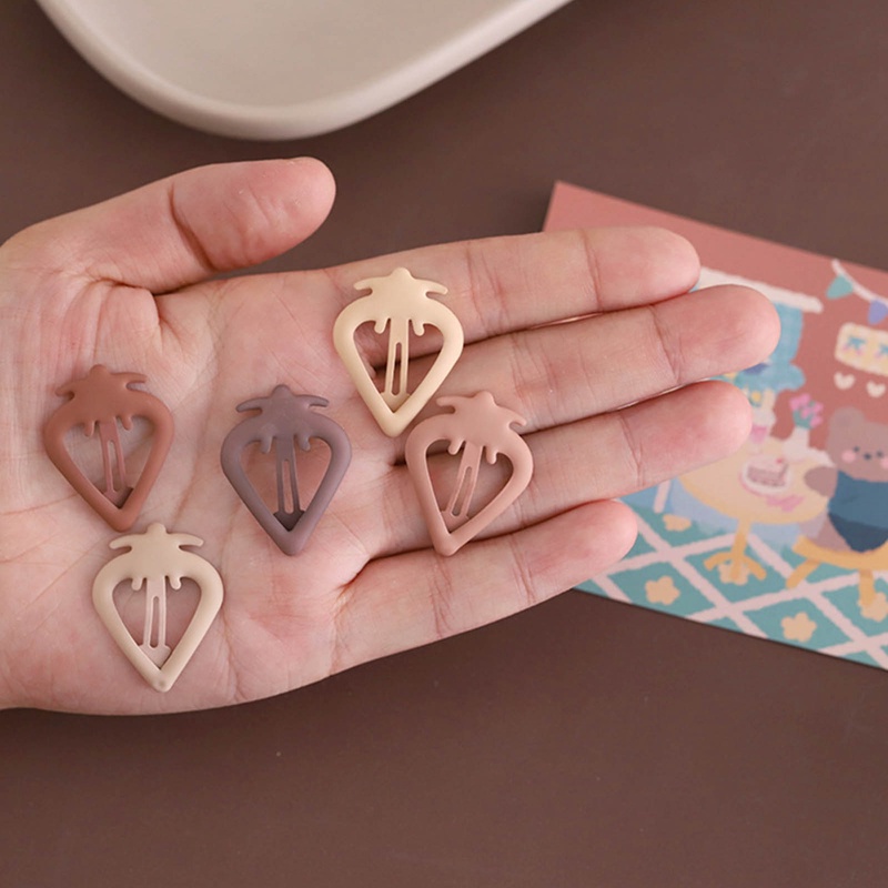 10pcs Frosted Kesederhanaan Jepit Rambut Untuk Anak Perempuan Bintang Oval Segitiga Square Hair Clips For Kids Snap Hair Clips Jepitan Klik Clack