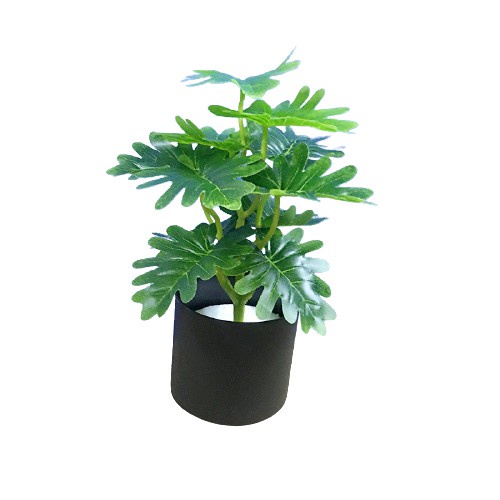 T&amp;Y Ornamen Tanaman Daun BUNGA 36 Tanaman Bunga Plastik Pot Bunga Hias Artifisial Dekorasi Ruangan