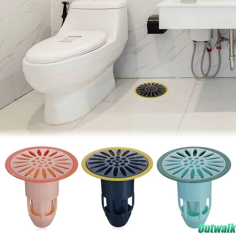 ღ Lantai Shower Strainer Cover Plug Silikon Anti Bau Wastafel Lantai Kebocoran Inti Kebocoran Inti Dalam Selokan Deodoran Air drain Filter Toilet Anti Serangga Perangkat