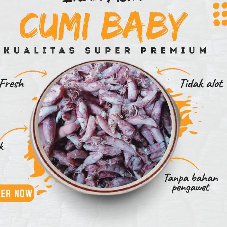 

☃ Baby Cumi Asin Semi Kering 1kg Kualitas Super Premium ◄