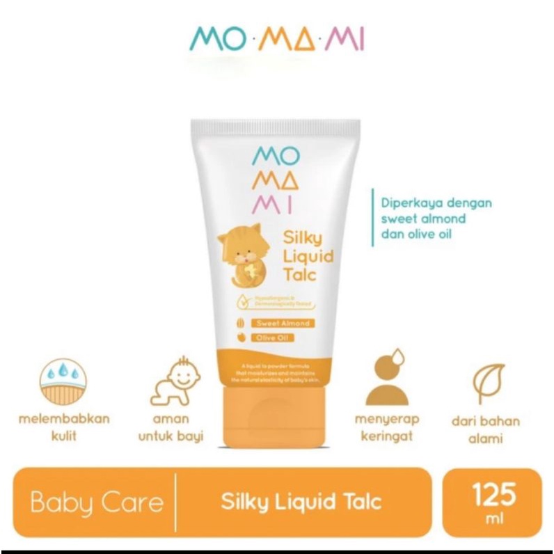 Momami Silky Liquid Talc 125ml / Bedak Cair Bayi / Bedak Cair Anak Momami Original