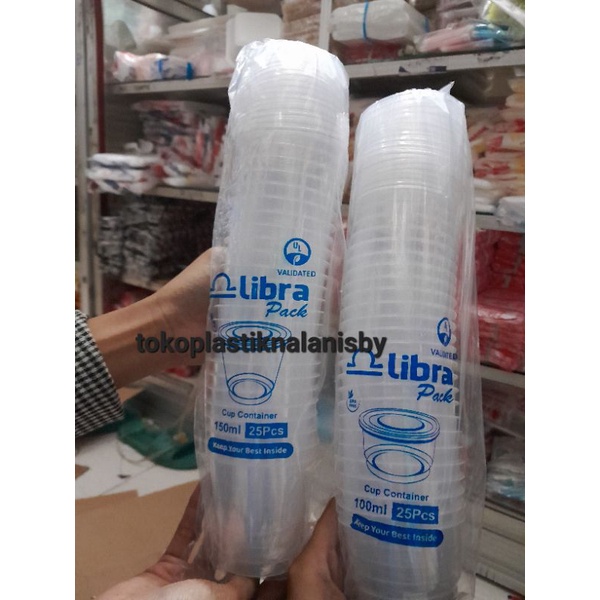 CUP PUDING 150ML/CUP PUDING 100ML LIBRA 25PCS