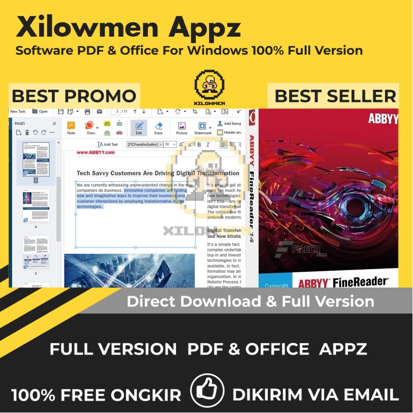 [Full Version] ABBYY FineReader Pro PDF Lifetime Win OS - Solusi OCR untuk konversi dokumen dan pengeditan PDF