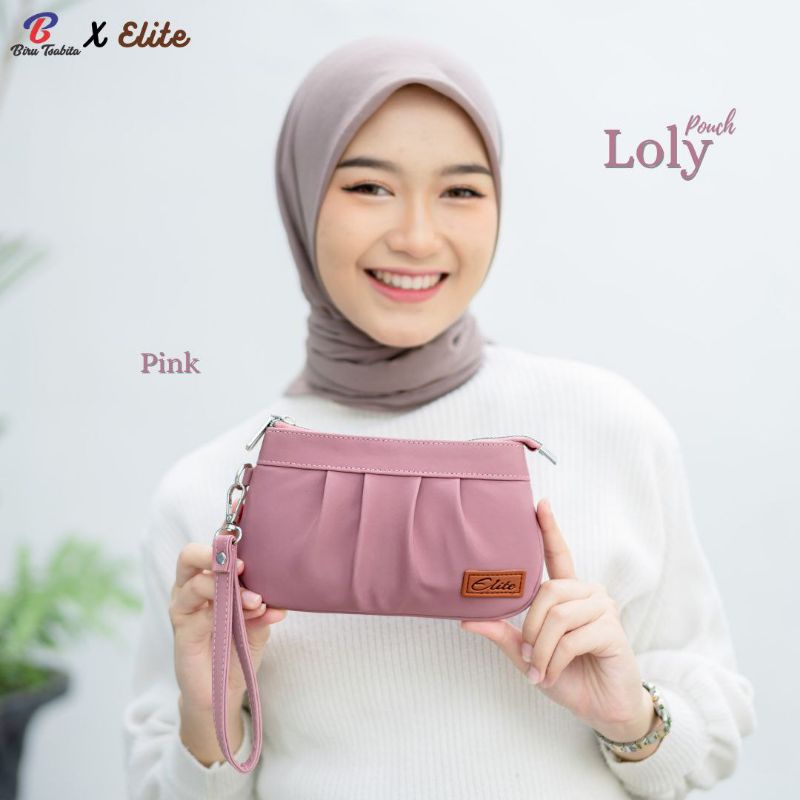 READY STOK POUCH MAKE UP / DOMPET WANITA / POUCH LOLY BY ELLITE BIRU TSABITA BAHAN CHOCOLY ANTI AIR WATERPROOF PREMIUM DOMPET MURAH BERKUALITAS POUCH CANTIK TERBARU MUAT HANDPHONE