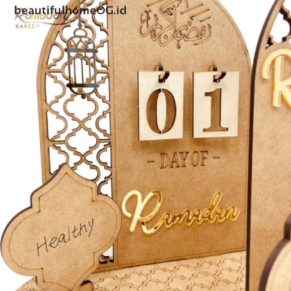 // Beautifulhomeog.id// Kalender Hitung Mundur Ramadhan Hiasan Eid Mubarak DIY Kalender Ramadhan **