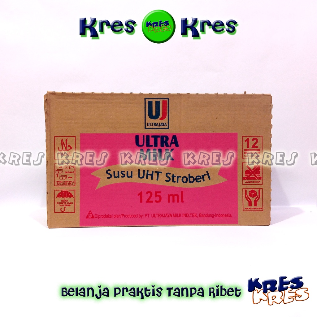 

KRES - Ultra Jaya Ultra Milk Susu UHT STOBERI Strawberry 125ml Karton / Dus