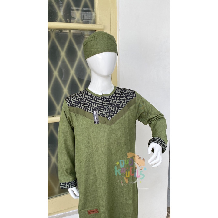 SET KURTA EMIR CELANA DAN PECI anak anak by ali brothers