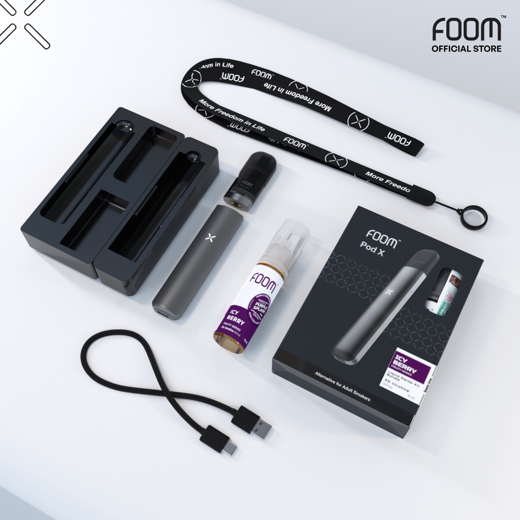 FOOM POD X BUNDLING LIQUID (SPACE GRAY ICY BERRY 15ML)