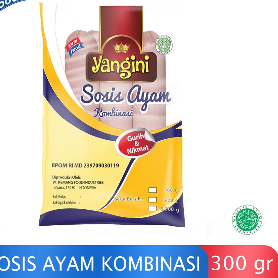 

☉ Yangini Chicken Sausage - Sosis Ayam Kombinasi Isi 6 pcs (300 gr) ☜