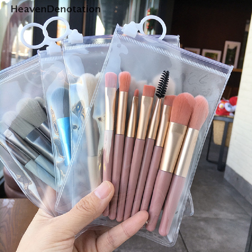 [HeavenDenotation] 8PCS Mini Pro Makeup Brushes Beginner Matte Handle Portable Soft Brush HDV