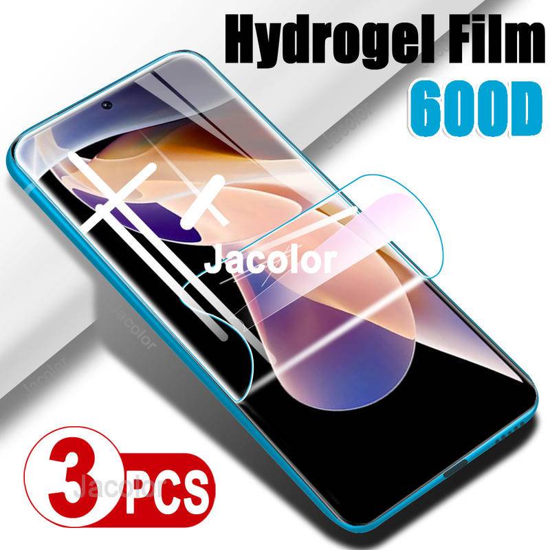 3pcs Pelindung Layar Untuk Redmi Note10 10s 11 11E 11T 11s Pro Plus Max 4G 5G Water Gel Film Hydrogel Safety Film