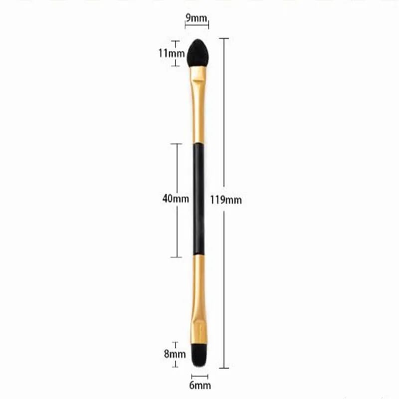 Make Up Brush Eyeshadow Double And Blending 2in1 Gold Eye Makeup Tool F948