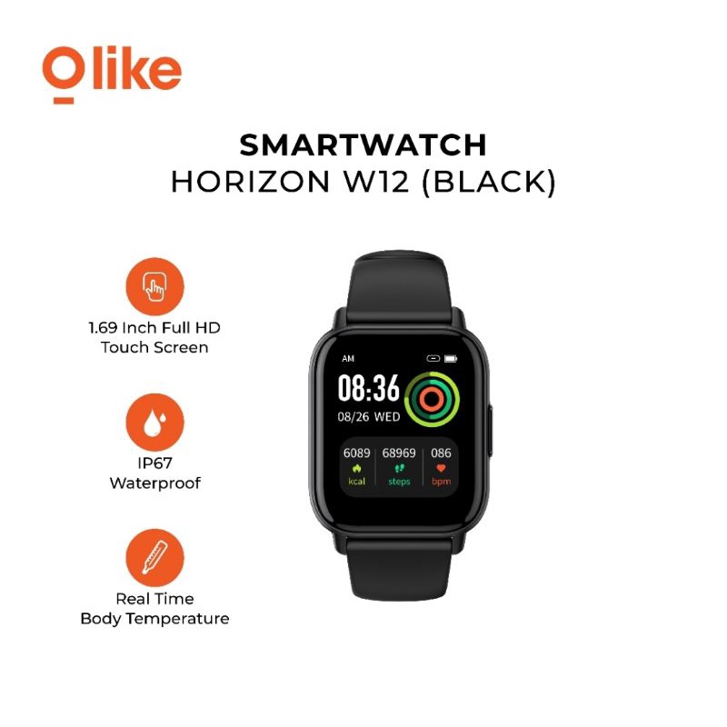 olike Smartwatch horizon W12 Dijamin Ori