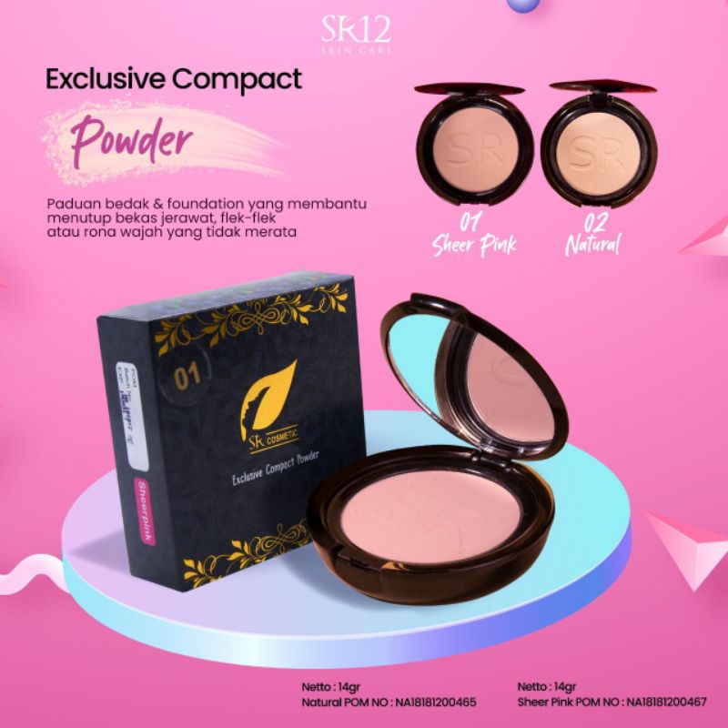 SR12 EXCLUSIVE COMPACT POWDER, DAILY COVER NATURAL SR12/BEDAK PADAT/FOUNDATION/PRIMER/WUDHU FRIENDLY