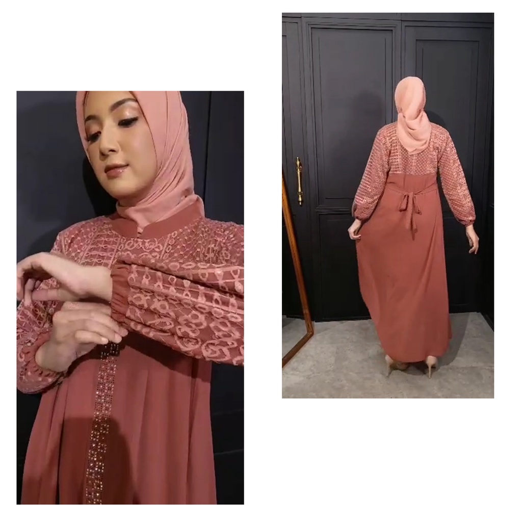 Gamis Queen Maxi Dress  by Mugfa Ori Terbaru LD 110