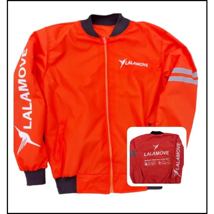 jaket orange lalamove jaket parasut driver orange