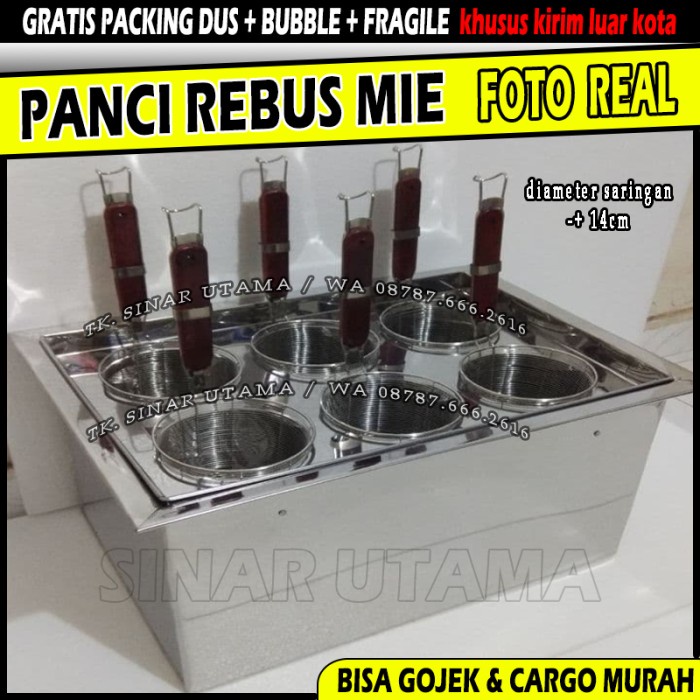 Terlaris Dandang Mie 6 Bakmi Ayam Kangkung Kocok Saringan Rebus Tong Panci