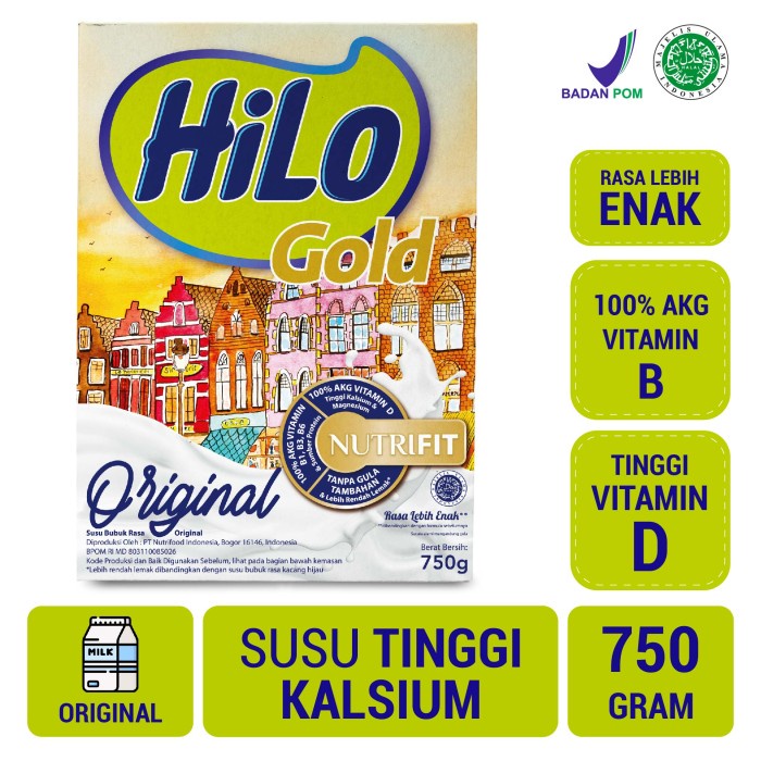 

[ COD ] HiLo Gold Original (Plain) 750gr - Susu Tinggi Kalsium