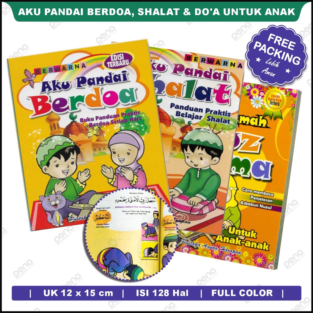 Aku Pandai Berdoa Pandai Shalat Warna Buku Panduan Do'a Sehari hari Untuk Anak Dengan Gambar