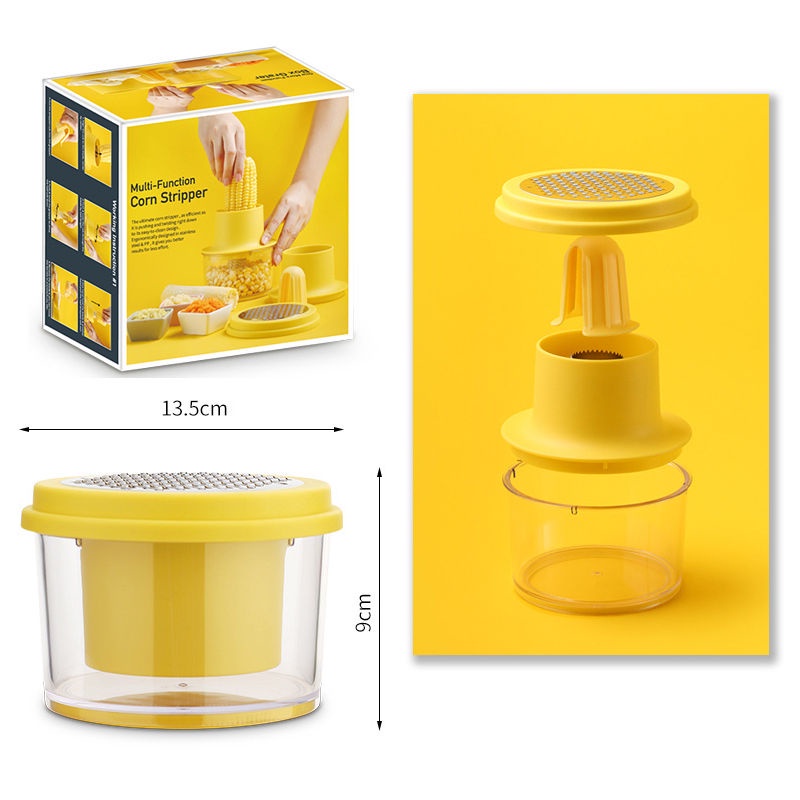 [BISA COD] Alat kitchenware Graters, Peelers &amp; Cutters 2 in 1 Multi-Fungsi Parutan Jagung Parutan Jahe Corn Stripper Alat Pemarut Jagung R355