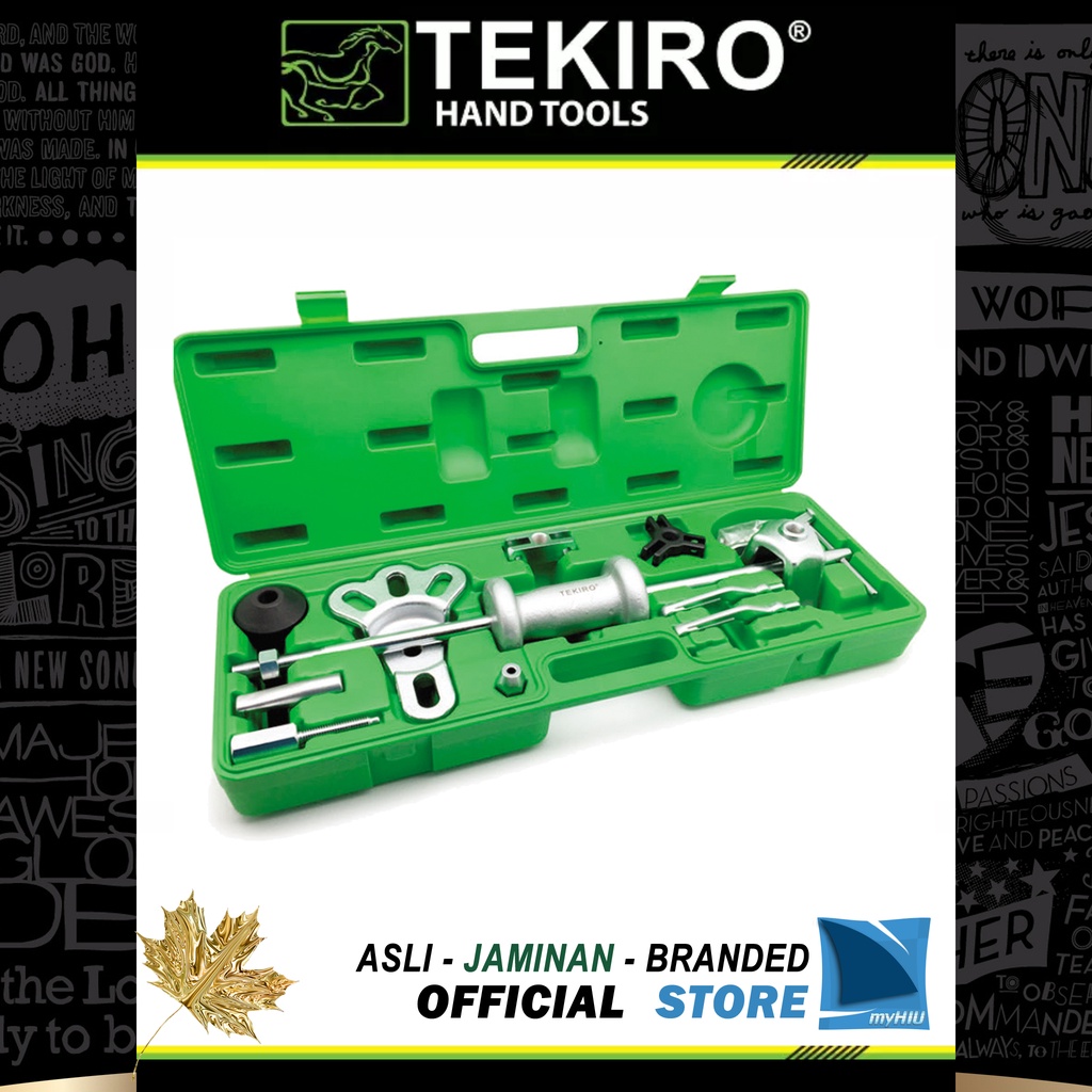 Treker Kaki Bebek Isi 18 pcs / Penarik Bantalan Roda Mobil / Flange Axle Jaw Puller Set PRO TEKIRO