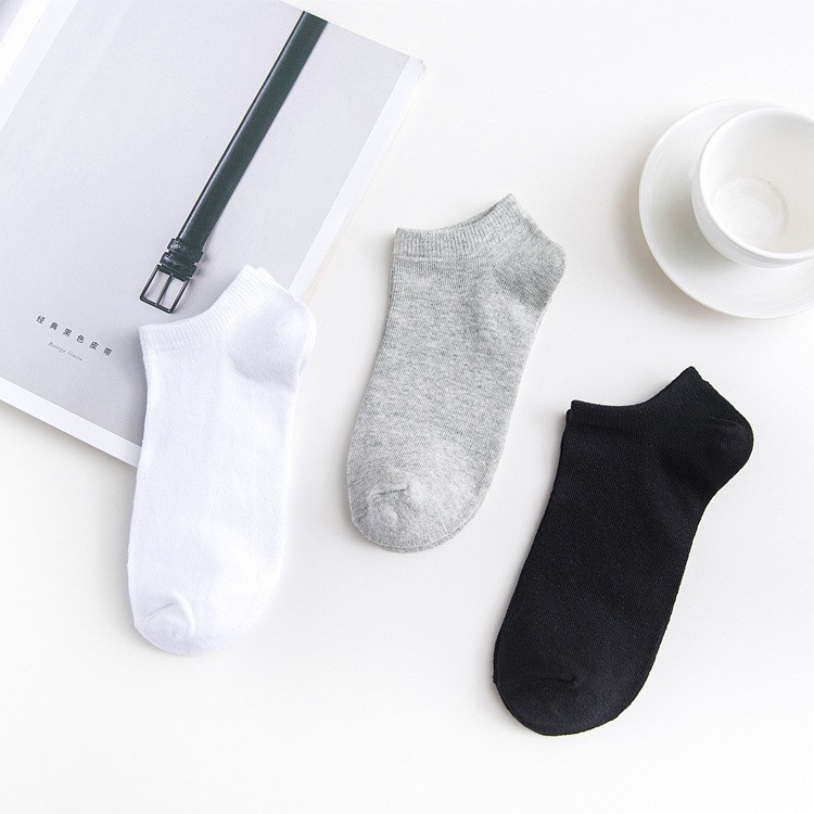 ZAYKA==New Ankle Socks Kaos Kaki Wanita &amp; Pria Semata Kaki Desain Simple Polos Nyaman Bisa Dipakai Casual &amp; Formal