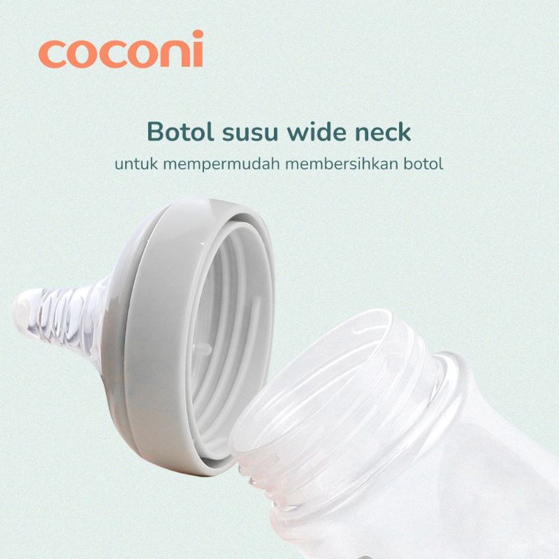 Coconi Wide Neck Baby Bottle 150ml / 270ml / Botol Susu Dot Anak Bayi