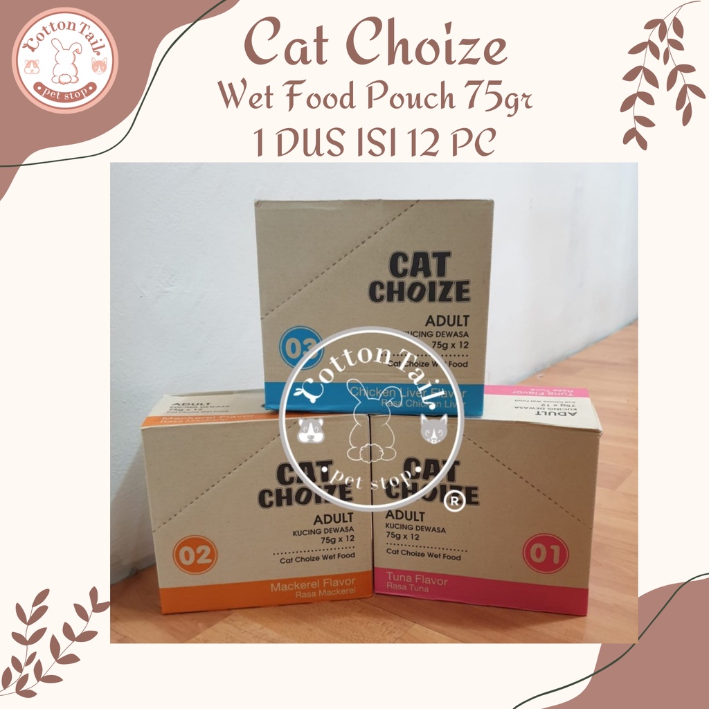 Cat Choize WET Food 75gr 1 DUS isi 12 Sachets - Makanan Kucing Basah