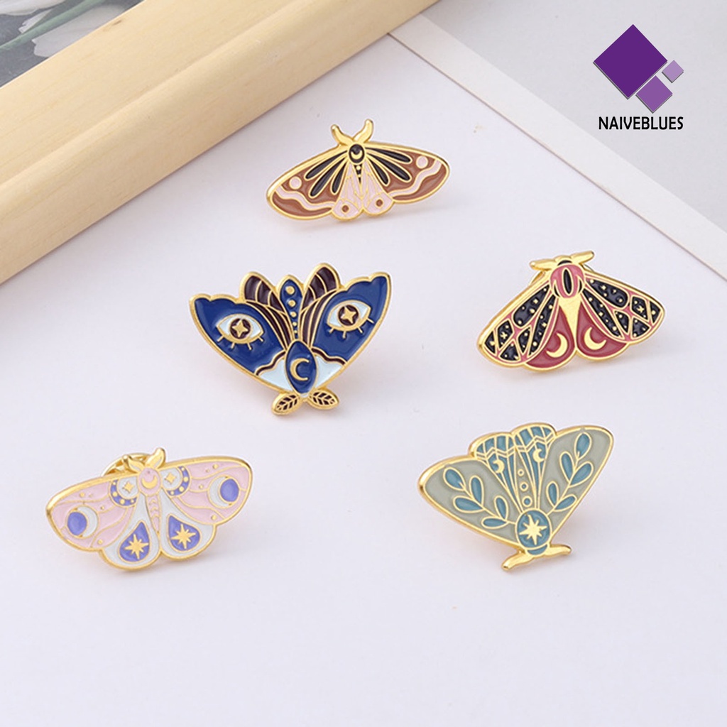 &lt; Naiveblues &gt; Bros Wanita Ngengat Enamel Pin Tas Lucu Khusus Untuk Hadiah