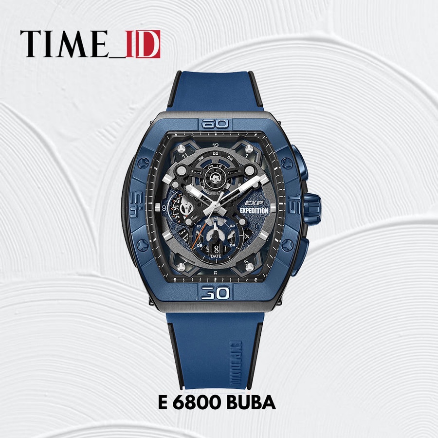 Jam Tangan Expedition E 6800 Blue Black Pria