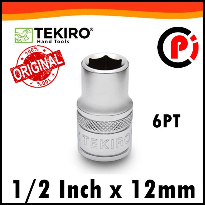 TEKIRO Mata Kunci Shock Ukuran 12 MM 6PT Drive Socket 0.5Inch 12mm