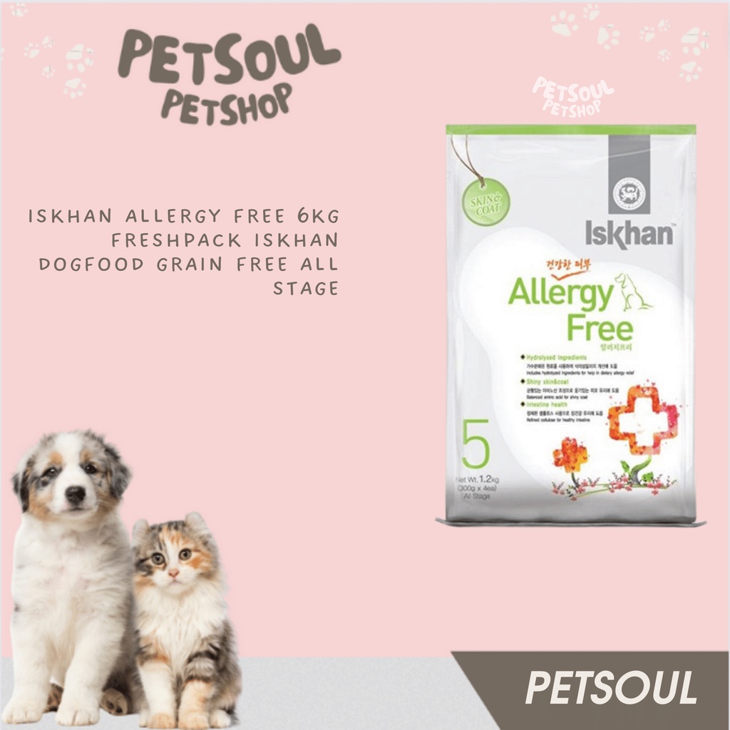Iskhan Allergy Free 6kg Freshpack Iskhan Dogfood Grain Free All Stage