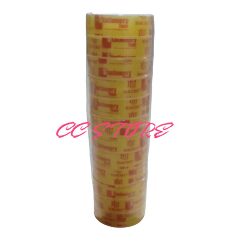 

Nachi Stationary Tape Selotip Kado Solasi Bening Kecil 1 Slop Isi 12