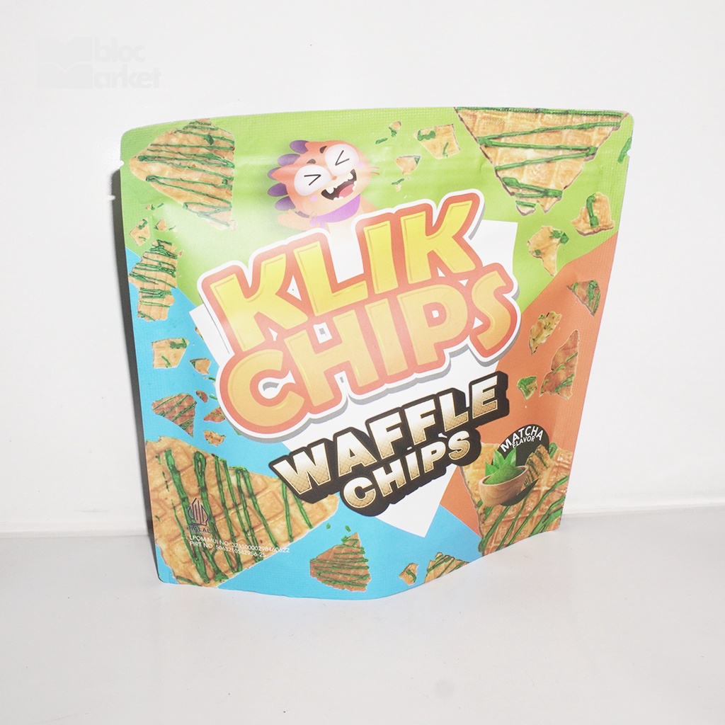 KLIK CHIPS WAFFLE GREENTEA FLAVOR 50GR | SNACK ENAK