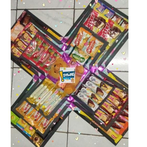 

֍ Explosion box snack ukuran besar 3 layer ☺