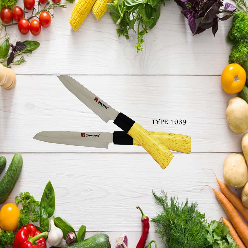 Pisau Dapur Gg Fiber Ying Guns Stainlless Stell  Kitchen Knief ( G1039 )